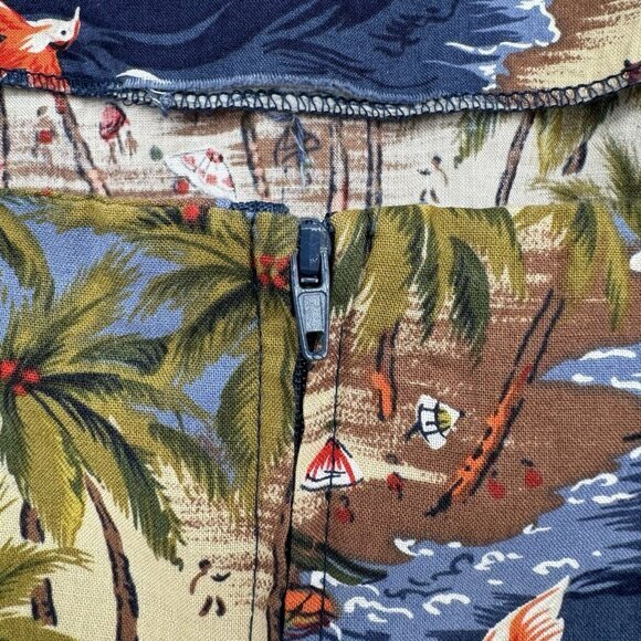 No Boundaries Mini Dress Y2K 90s Hawaiian 100% Cotton Juniors Large 11/13 - Picture 6 of 9
